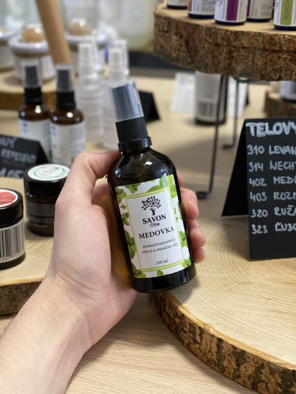 Aromaterapeutický telový a masážny olej - Medovka - Image 2