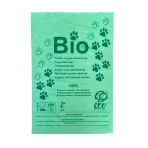 Bio kompostovateľné vrecká na psie exkrementy – 60 ks (4 rolky)